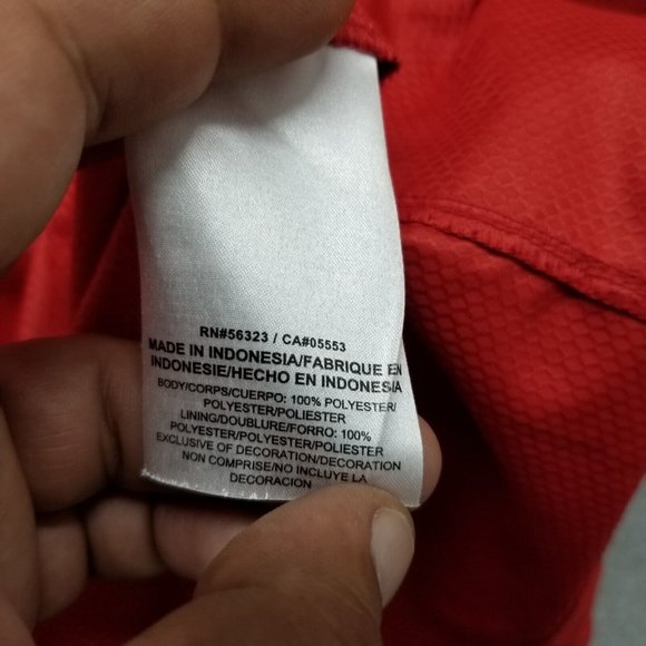 Nike Jacket Mens XL Red Zip‎ Pockets Hooded Baseball Windbreaker - Picture 14 of 14